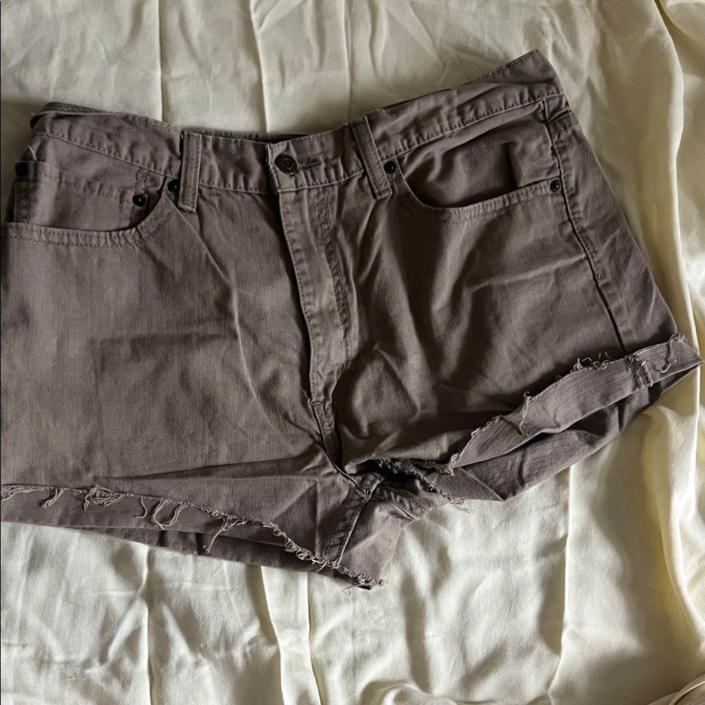 Levi's Taupe Denim Shorts